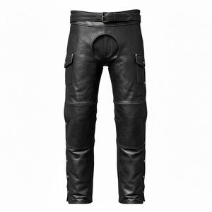 X Element Brown Leather Motorcycle Chaps - 38”